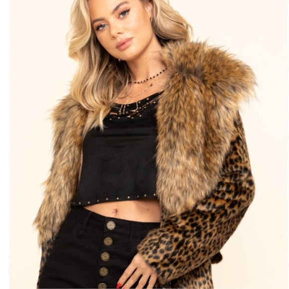 Show Me Your Mumu Minelli Faux Fur trench coat - Picture 2 of 9